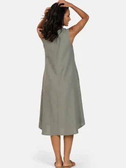 Letnia sukienka damska z lnem oversize F253/857
