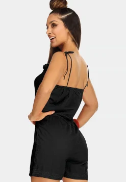Letni krótki kombinezon z haftami boho F194/509