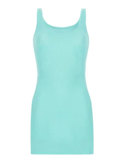 Modna elastyczna sukienka damska | Miętowy pastel