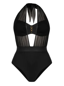 Monokini głęboki dekolt góra siateczka FL168A/509