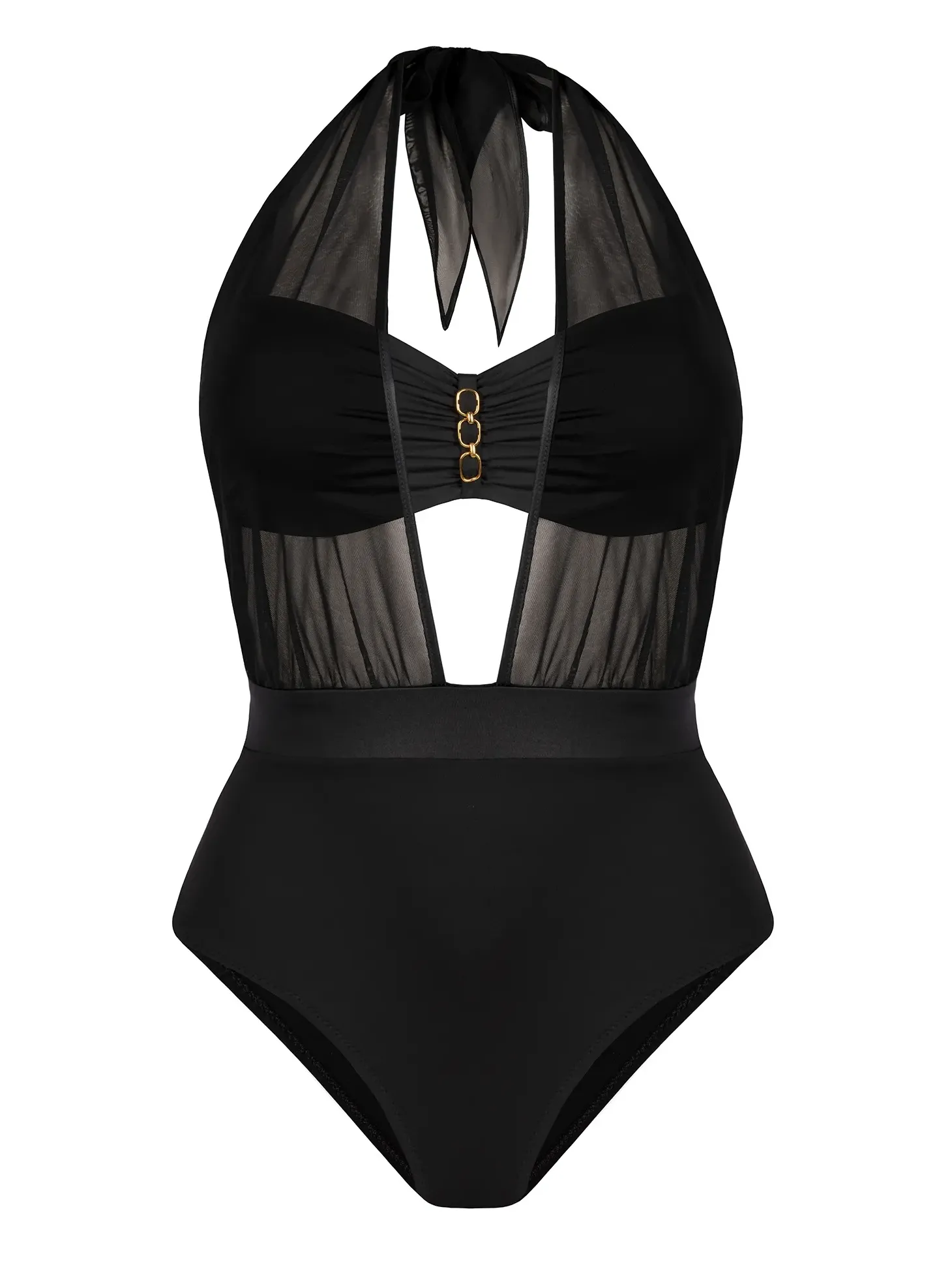 Monokini głęboki dekolt góra siateczka FL168A/509