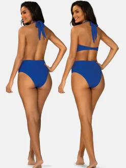 Monokini jednoczęściowe kwiatowy haft FL168A/604H