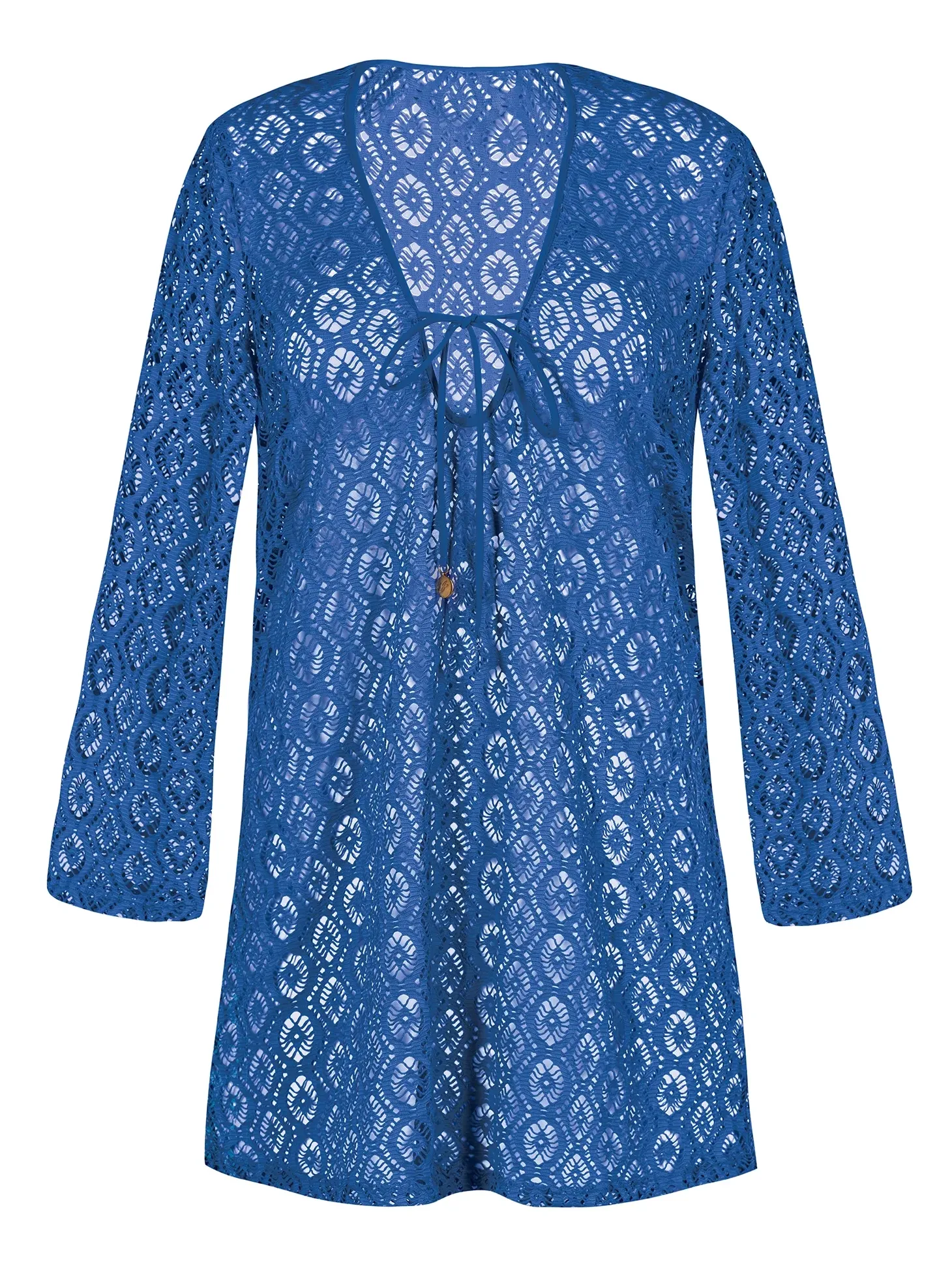 Narzutka plażowa wiązana | Sukienka F235/604H blue