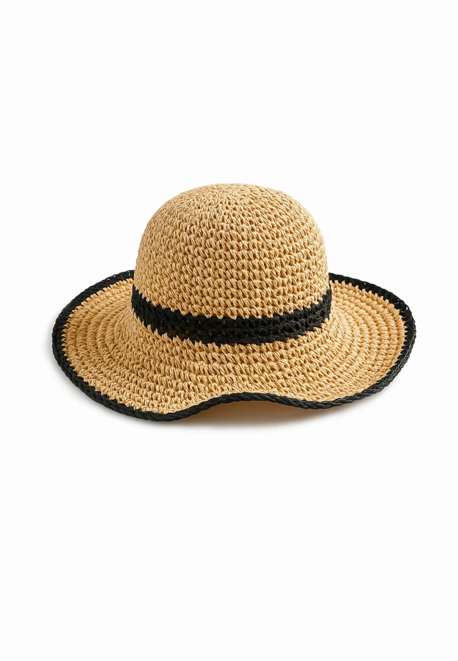 Słomkowy kapelusz plażowy Bucket Hat F65/K49/769