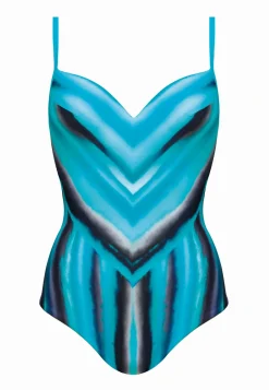 Strój jednoczęściowy push-up Ocean print F28C/867
