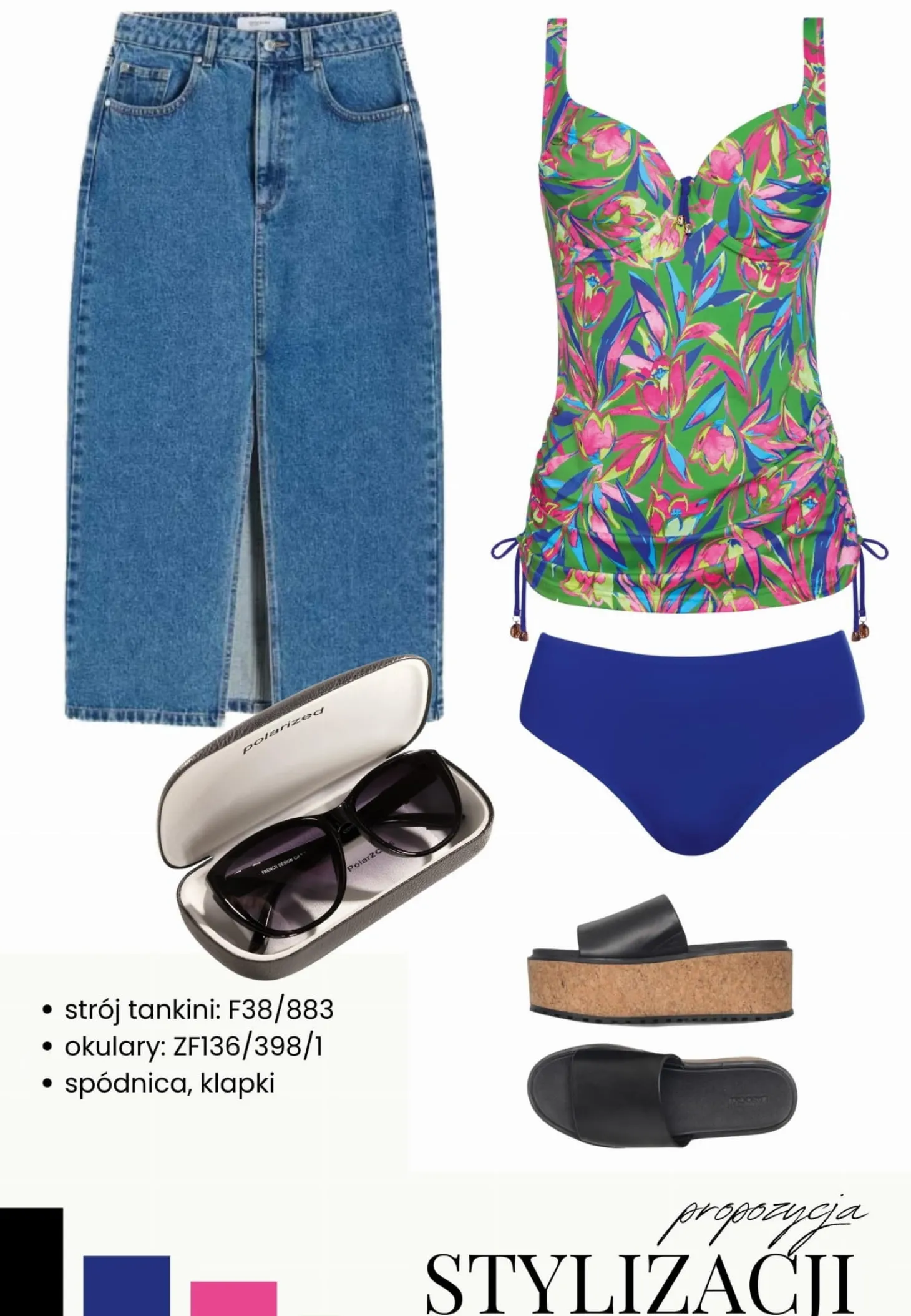 Tankini kąpielowe- duży biust Tropical F38/883 Set