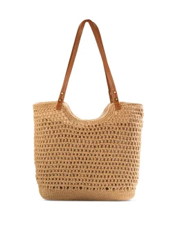 Torba plażowa na ramię shopperka F87/BAG57 beż