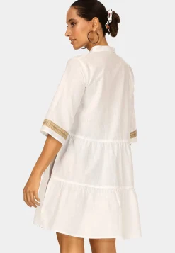 Tunika plażowa | Sukienka z haftami boho F225/818