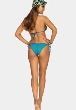Turkusowy biustonosz od bikini wiązany FG144/833A