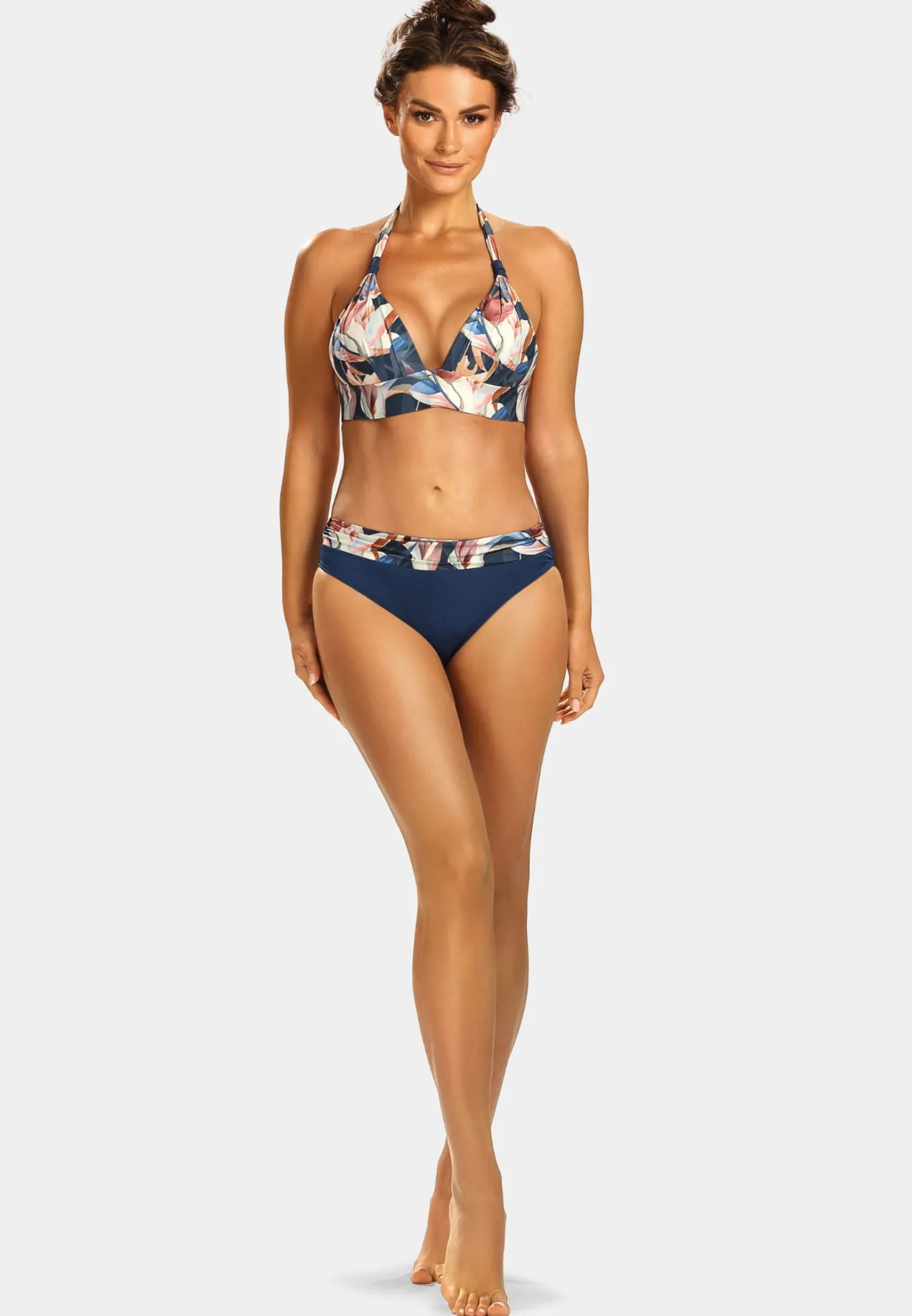 Wiązana góra bikini p-up FG161/892 kwiat Magnolii