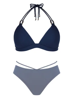 Wiązana góra bikini push-up prążkowany FG17B/839P