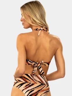 Wiązana góra od bikini push-up FG161/903 Safari