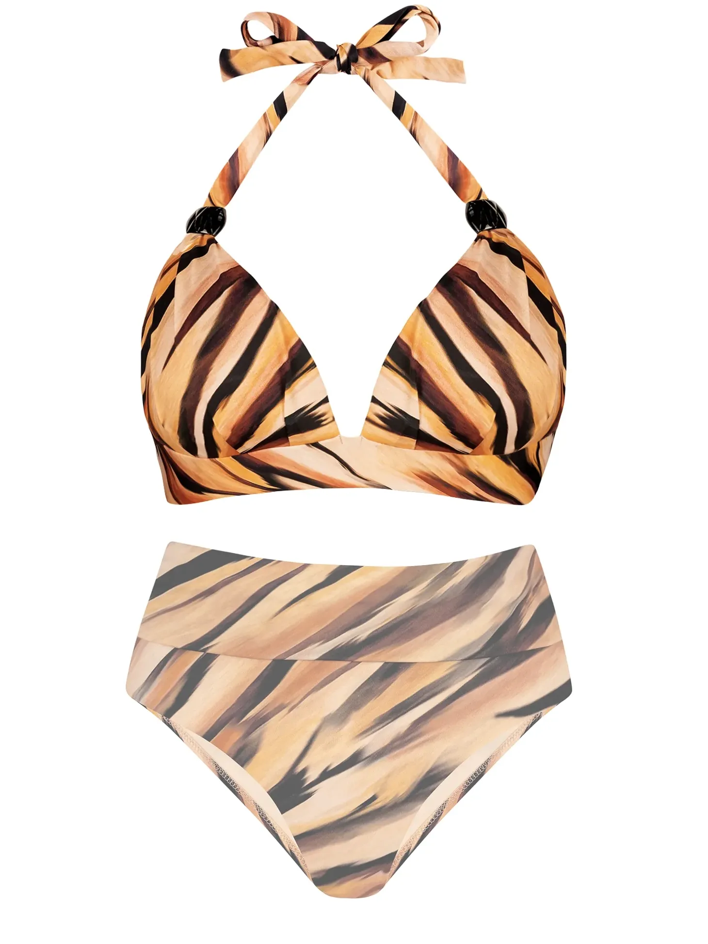 Wiązana góra od bikini push-up FG161/903 Safari