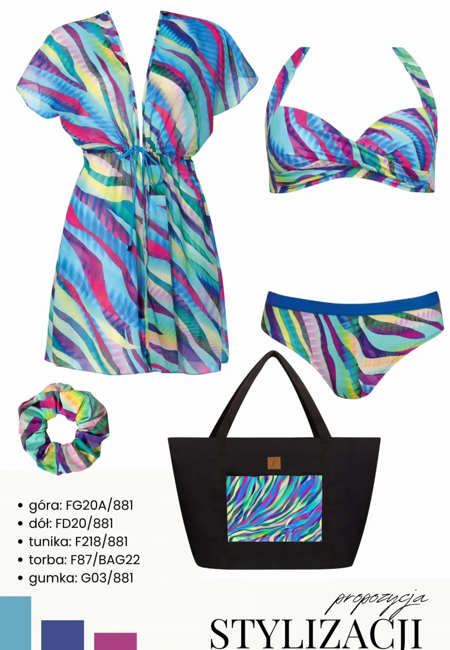Wiązana góra od Bikini push-up FG20A/881 Luxe Wave