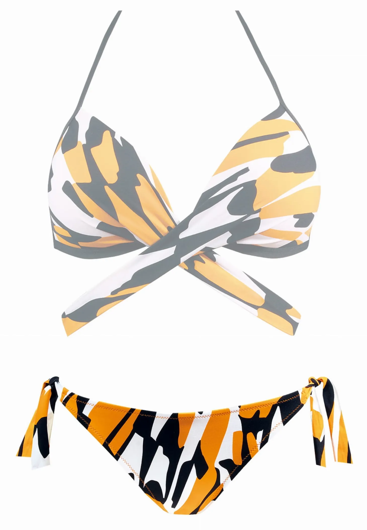 Wiązane figi kąpielowe Mango print FD17/825