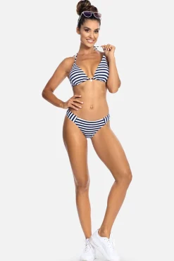 Wiązany biustonosz od bikini w paseczki FG163/815