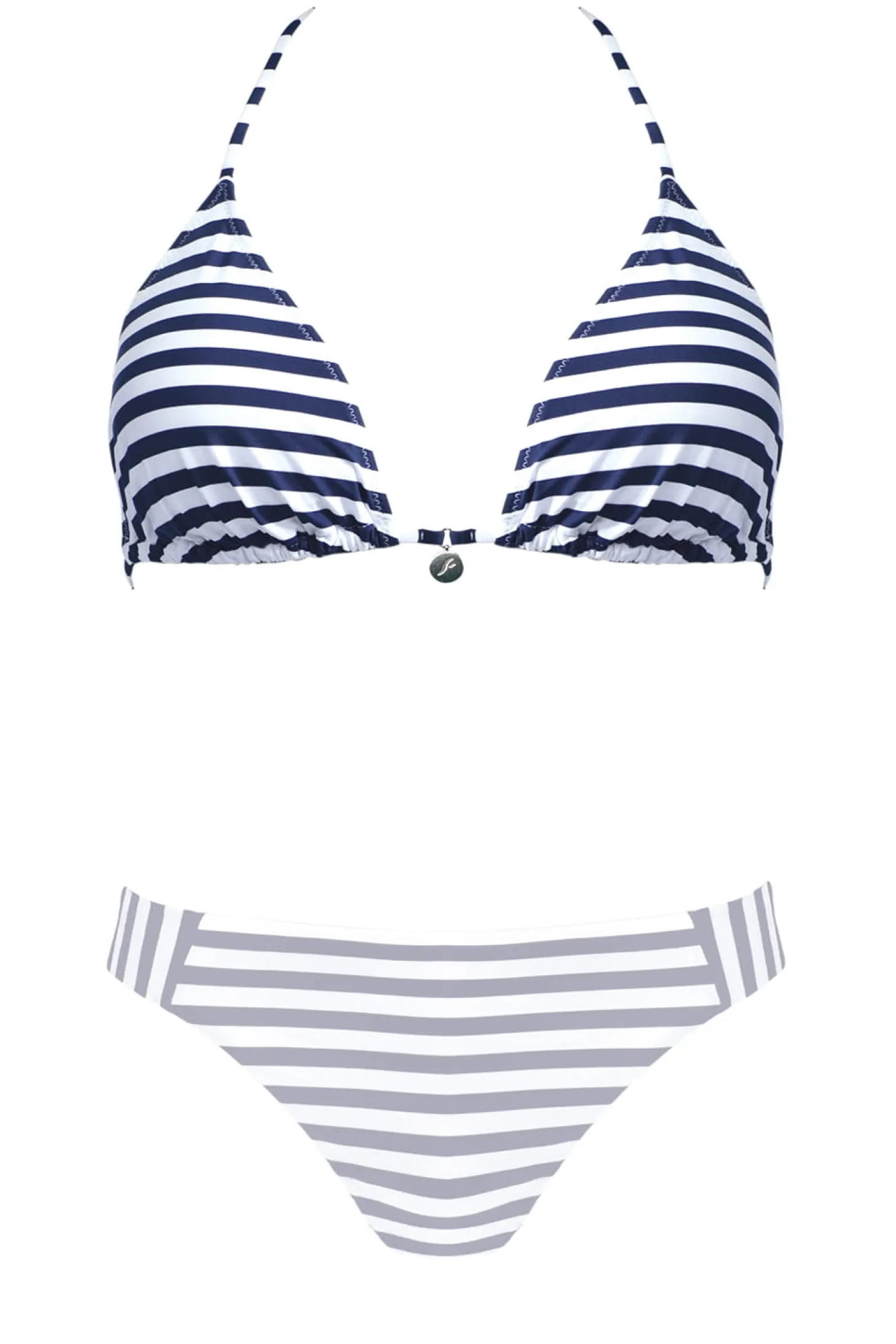 Wiązany biustonosz od bikini w paseczki FG163/815