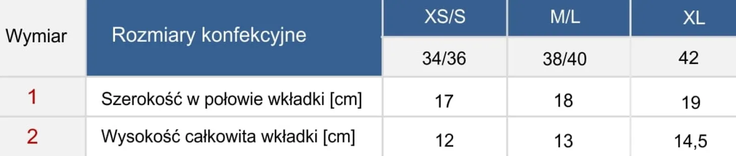 Wkładki modelujące do biustonosza push-up WK3/645