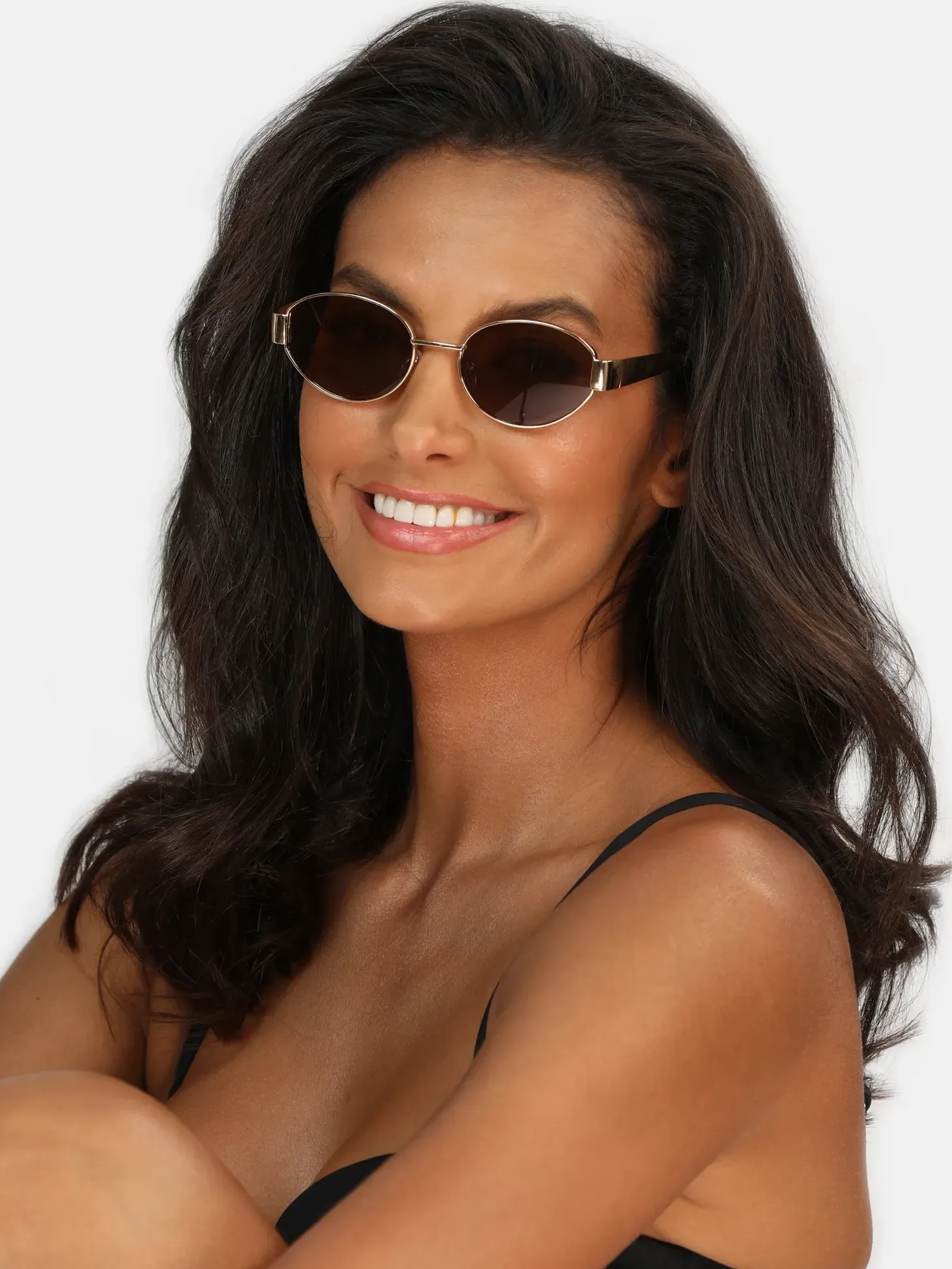 Zestaw | Brązowe owalne okulary w stylu MARC woman