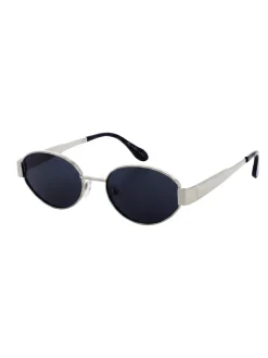 Zestaw | Czarne owalne okulary w stylu MARC silver