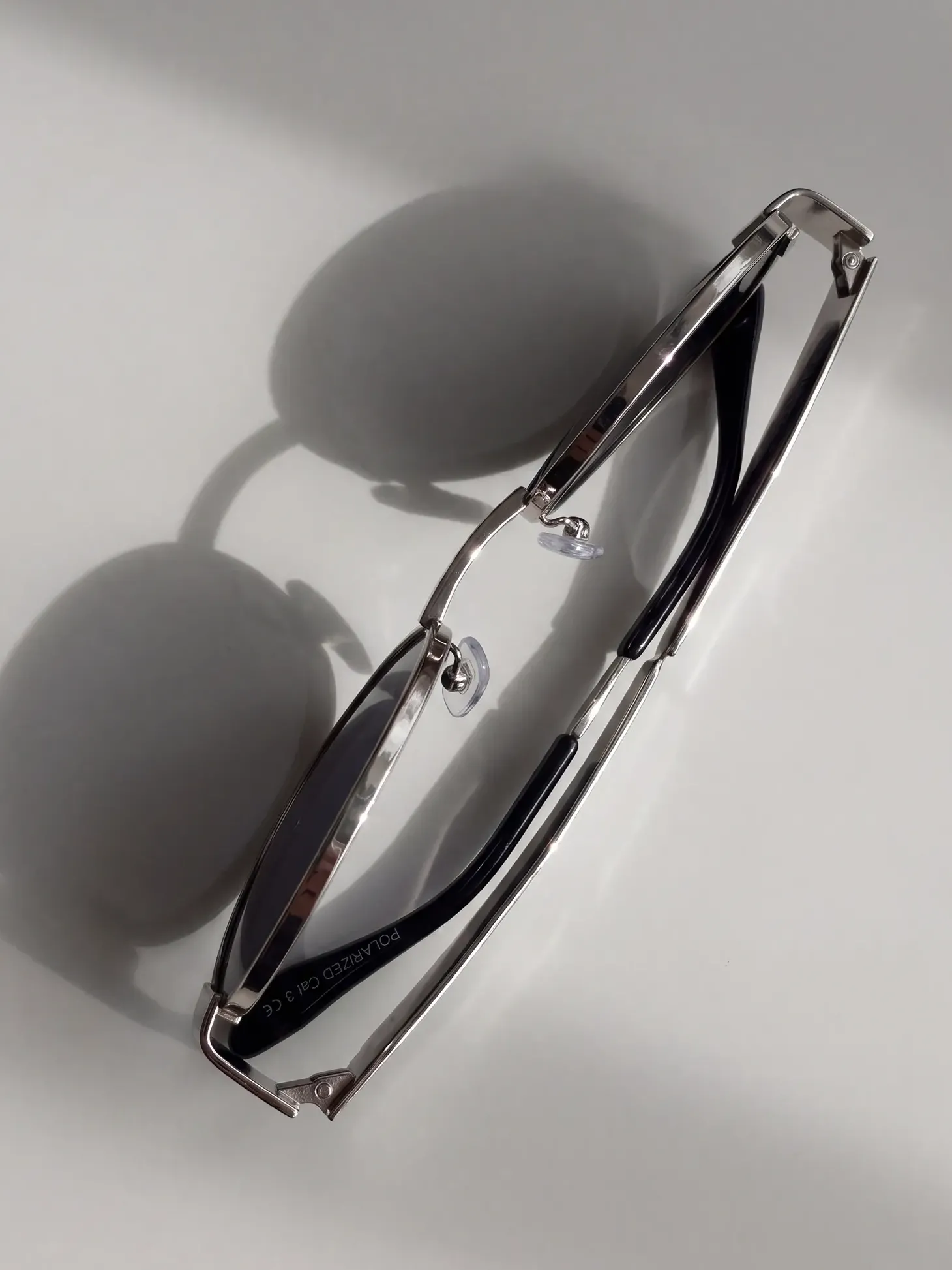 Zestaw | Czarne owalne okulary w stylu MARC silver