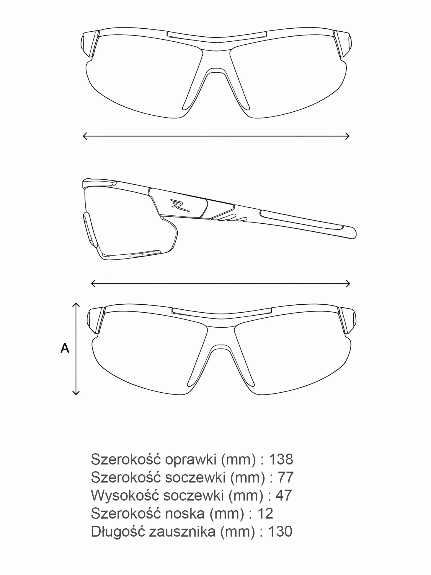 Zestaw | Sportowe okulary przeciwsłoneczne Active
